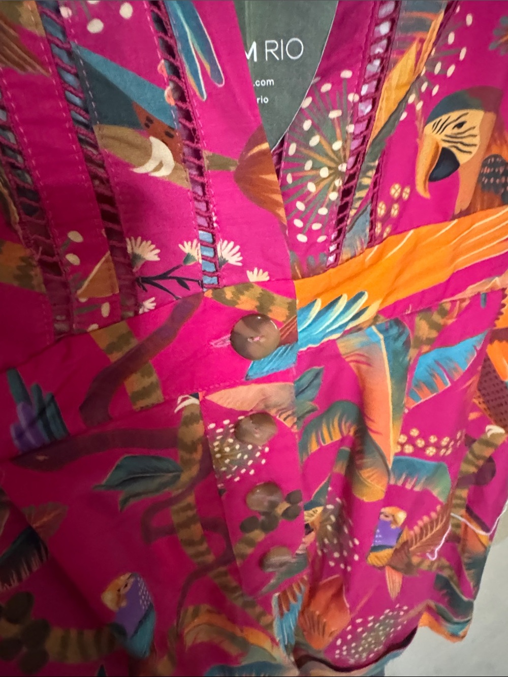 FARM Rio Macaw Party Romper with Belt - Picture 7 of 12
